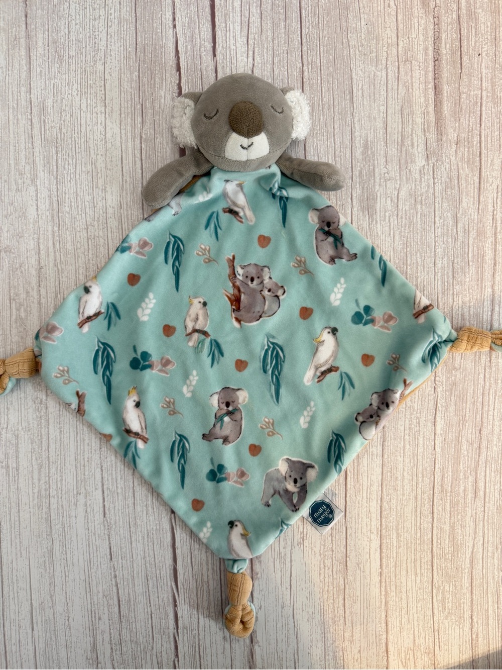 Mary Meyer Little Knottie Down Under Sleepy Koala Baby Lovey Security Blanket
